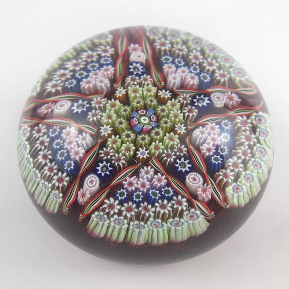 Perthshire PP30 1976 Millefiori Star Shaped Twist Ruby Vintage LE Paperweight - Picture 2 of 13